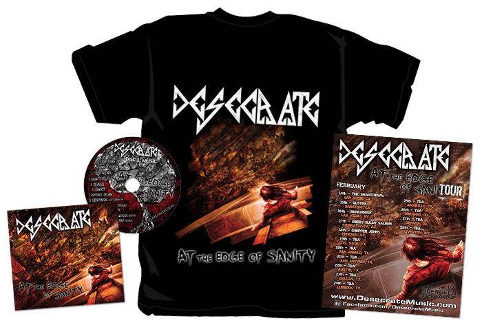 T-shirt, tour flyer and album design for <br>
At The Edge of Sanity