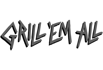 Grill 'Em All logo black and white